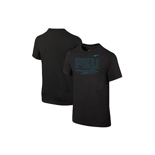 Nike Big Boys Black Florida State Seminoles Heritage Wordmark T-shirt