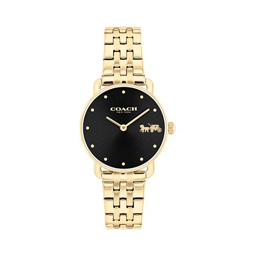COACH Womens Elliot Gold-Tone Stainless Steel Bracelet Watch 28mm