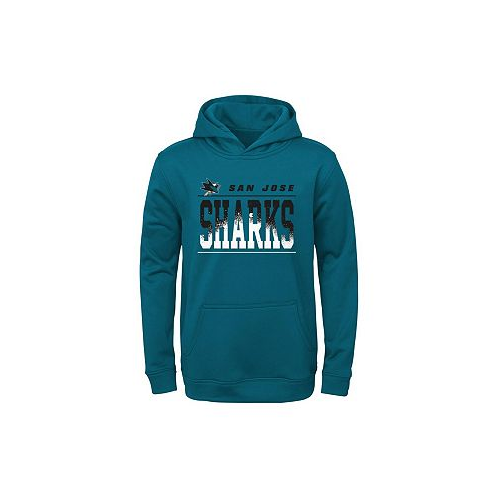 Outerstuff Big Boys Teal San Jose Sharks Play-By-Play Performance Pullover Hoodie
