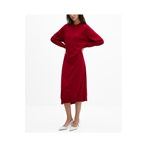 MANGO Womens Round-Neck Knitted Dress