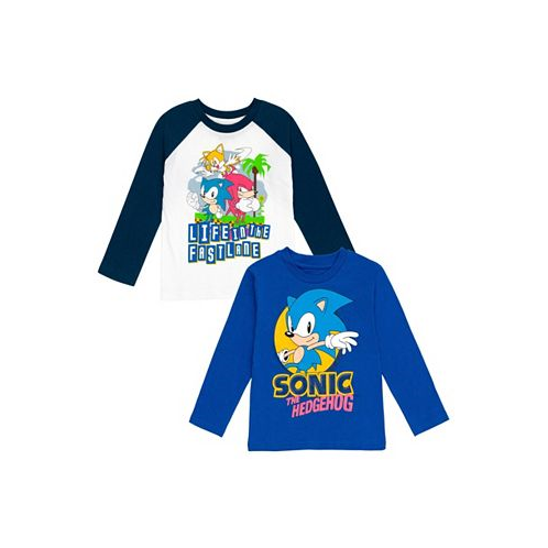 Sega Sonic the Hedgehog Tails Knuckles 2 Pack T-Shirts Toddler|Child Boys
