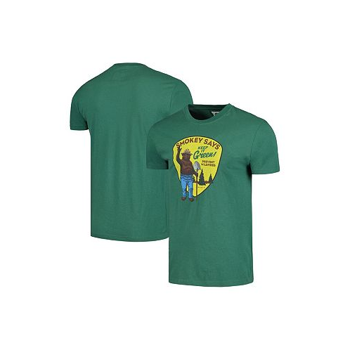 American Needle Mens Green Distressed Smokey the Bear Brass Tacks T-shirt