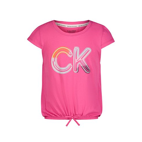 Calvin Klein Big Girls Cinched Waist Muscle Round Neck T-shirt