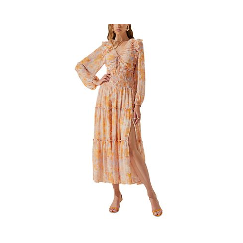 ASTR the Label Womens Eloraina Ruffled Maxi Dress