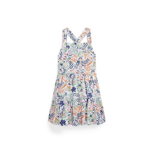 Polo Ralph Lauren Toddler and Little Girls Tropical-Print Linen-Cotton Dress
