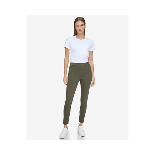 Marc New York Womens Pull On Ponte Pants with Twisted Seams