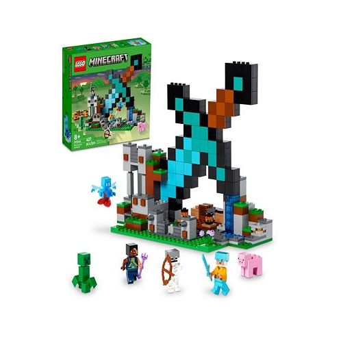 LEGO Minecraft The Sword Outpost 21244 Toy Building Set with Sentinel Soldier Guardian Warrior Allay Skeleton Creeper and Pig Figures