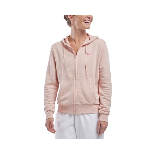 Reebok Womens French Terry Zip-Front Hoodie
