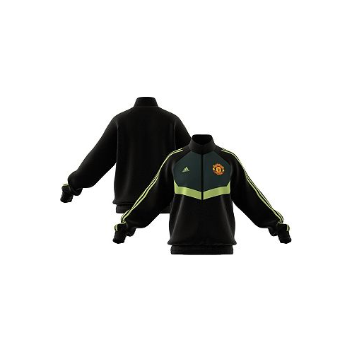 Adidas Mens Black Manchester United x Stone Roses 2023/24 Urban Purist Woven Full-Zip Track Jacket