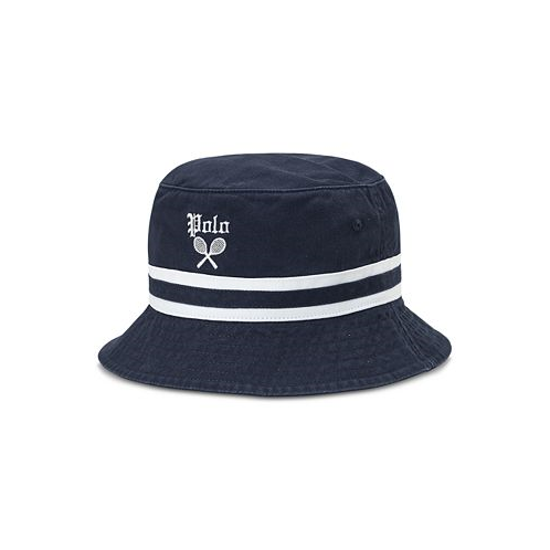 Polo Ralph Lauren Mens Striped-Band Twill Bucket Hat