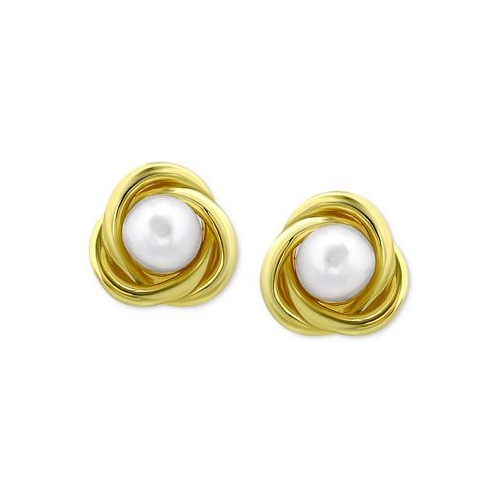 Giani Bernini Cultured Freshwater Pearl (5mm) Love Knot Stud Earrings