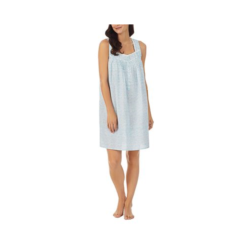 Eileen West Womens Sleeveless Floral Lace-Trim Nightgown