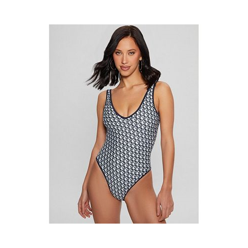GUESS Womens Signature Printed One-Piece