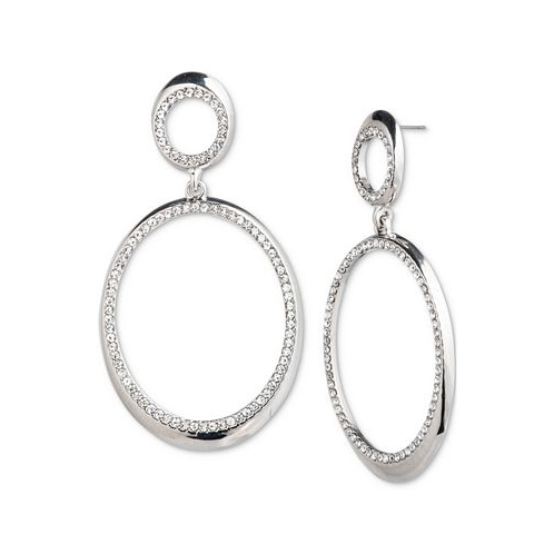 Givenchy Pave Crystal Open Drop Statement Earrings