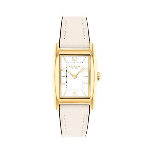 COACH Womens Reese Chalk Leather Watch 24mm