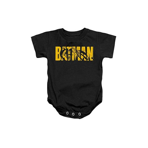 Batman Baby Girls Baby Text On Black Snapsuit