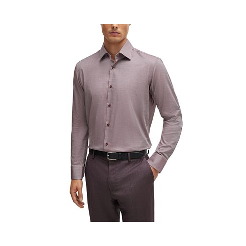 Hugo Boss Mens Oxford Stretch Cotton Regular-Fit Dress Shirt