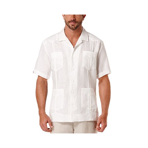 Cubavera Mens Big & Tall Short-Sleeve 4-Pocket 100% Linen Guayabera Shirt