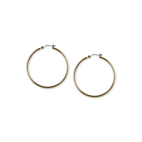 Nine West Gold-Tone 2 Tube Hoop Earrings
