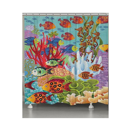 Laural Home Fish in the Hood Shower Curtain
