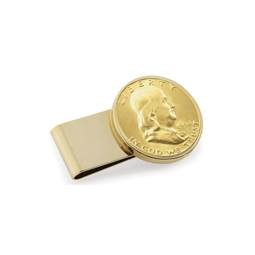 American Coin Treasures Mens Gold-Layered Silver Franklin Half Dollar Stainless Steel Coin Money Clip
