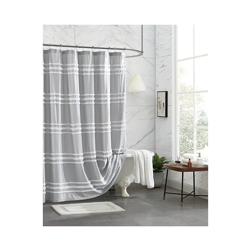 DKNY Chenille Stripe Shower Curtain 72 x 72