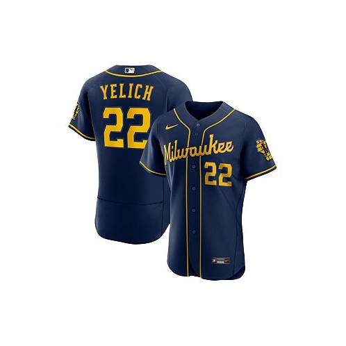 Nike Mens Christian Yelich Navy Milwaukee Brewers 50th Season Alternate Authentic Player Jersey