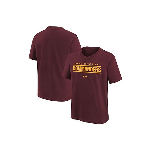 Nike Big Boys Burgundy Washington Commanders Wordmark T-shirt