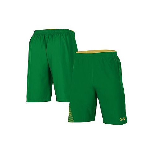 Under Armour Mens Green Notre Dame Fighting Irish 2021 Sideline Woven Shorts