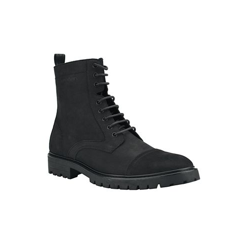 Calvin Klein Mens Lorenzo Lace Up Boots with a Leather Upper