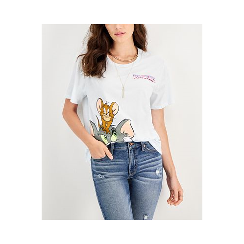 Love Tribe Juniors Tom & Jerry Graphic T-Shirt