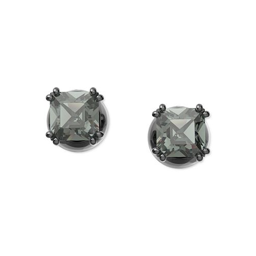 Swarovski Black-Tone Millenia Crystal Stud Earrings