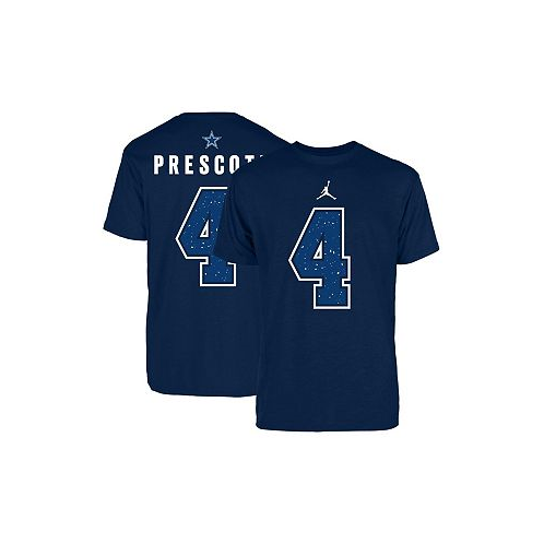 Jordan Mens Dak Prescott Navy Dallas Cowboys Name and Number T-shirt