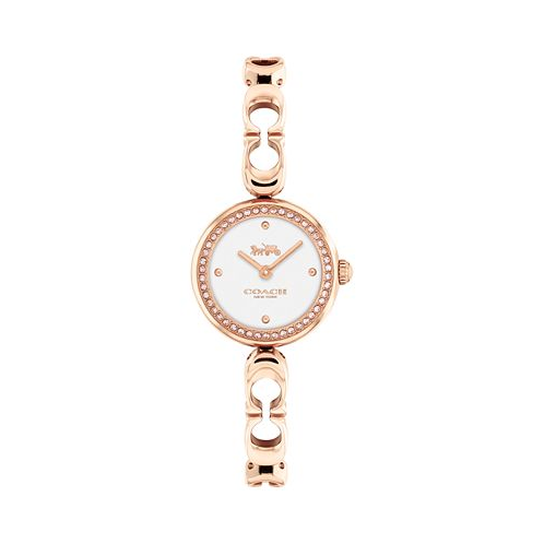 COACH Womens Gracie Quartz Rose Gold-Tone Stainless Steel Bangle Watch 23mm