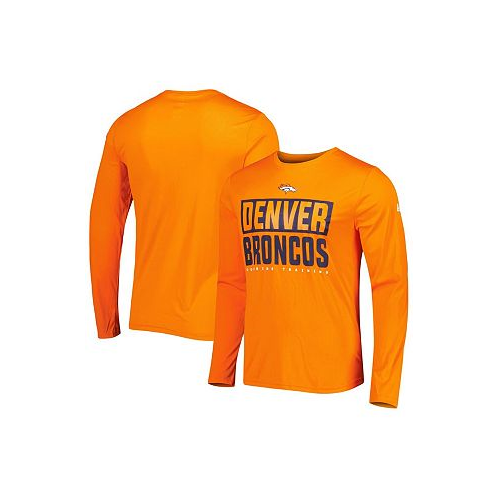 New Era Mens Orange Denver Broncos Combine Authentic Offsides Long Sleeve T-shirt