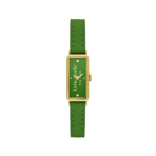 Kate spade new york Womens Rosedale Three Hand Quartz Green Leather Watch 32mm