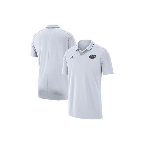 Jordan Mens White Florida Gators Coaches Performance Polo Shirt