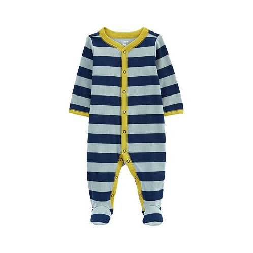Carters Baby Boys Striped Snap Up Cotton Sleep and Play