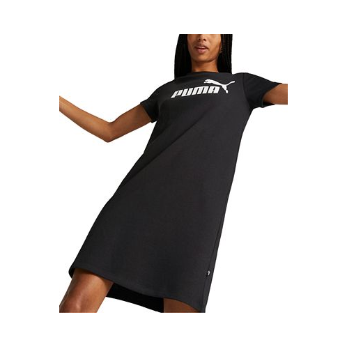 Puma Womens Essentials Logo Short-Sleeve French Terry Dress