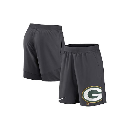 Nike Mens Anthracite Green Bay Packers Stretch Performance Shorts