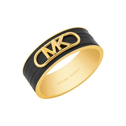 Michael Kors 14K Gold Plated Croc Empire Bangle Bracelet