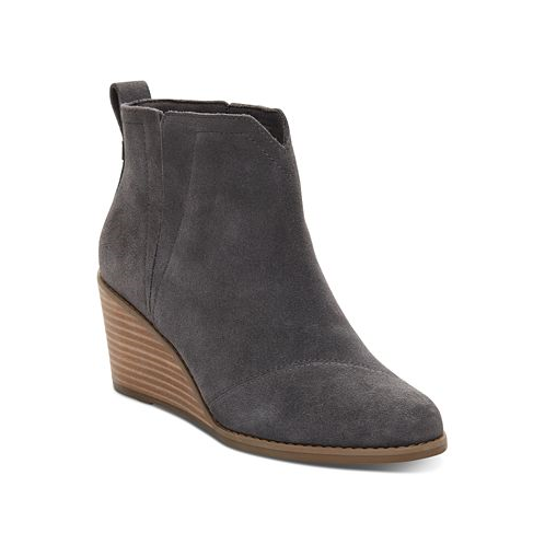 TOMS Womens Clare Slip On Wedge Booties