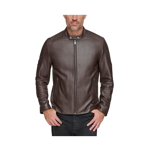 Marc New York Mens Viceroy Sleek Leather Racer Jacket
