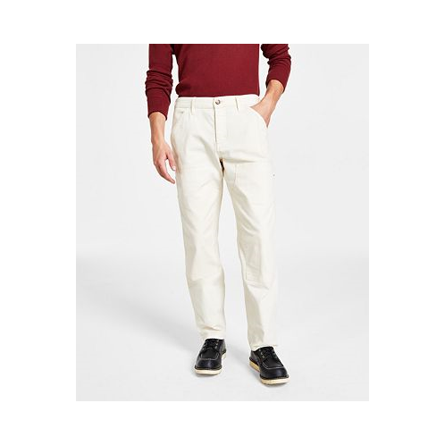 Sun + Stone Mens Workwear Straight-Fit Garment-Dyed Tapered Carpenter Pants