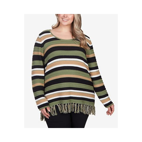 HEARTS OF PALM Plus Size All About Olive Long Sleeve Sweater