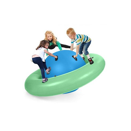 Costway 7.5 FT Inflatable Dome Rocker Bouncer with 6 Handles Fun Outdoor Game