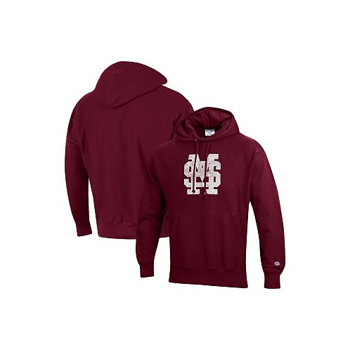 Champion Mens Maroon Mississippi State Bulldogs Vault Logo Reverse Weave Pullover Hoodie