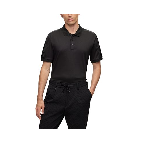 Hugo Boss Mens Structured-Trim Polo Shirt