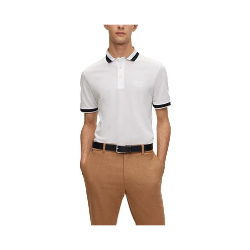Hugo Boss Mens Signature-Stripe Collar Polo Shirt