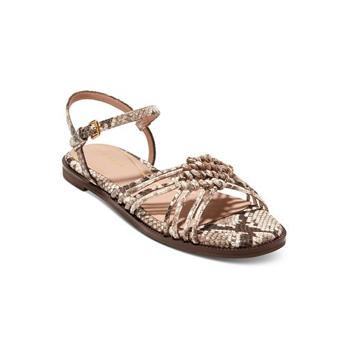 Cole Haan Womens Jitney Ankle-Strap Knotted Flat Sandals